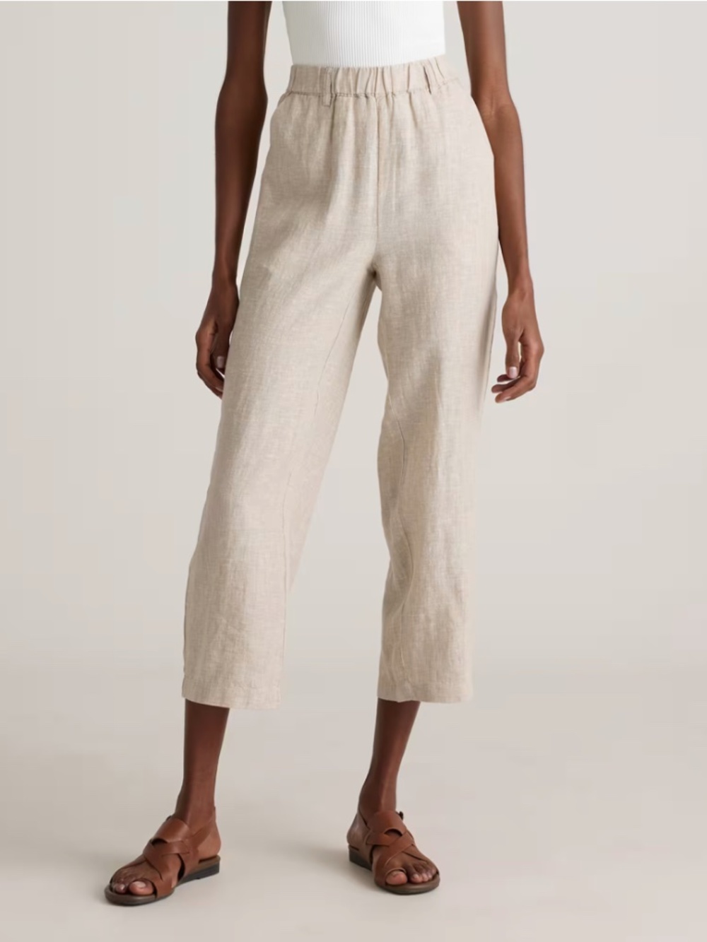 NWT Quince 100% European Linen Pants, Flax Small